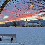Conway Scenic Railroad. North Conway Village. Super Holiday Sunset